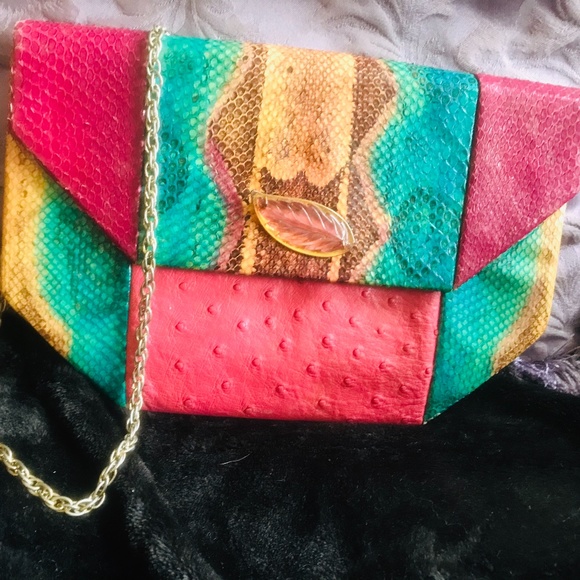 Jacomo of Paris Handbags - Sexy Vintage Jacomo Exotic-Mix Skin Handbag